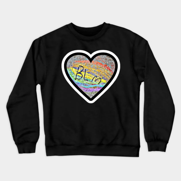 BLM 🖤 Pride - Double Sticker Black - Front Crewneck Sweatshirt by Subversive-Ware 